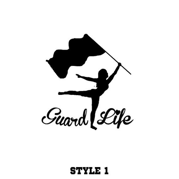 Colorguard Guard Life decal. Many colors available Custom