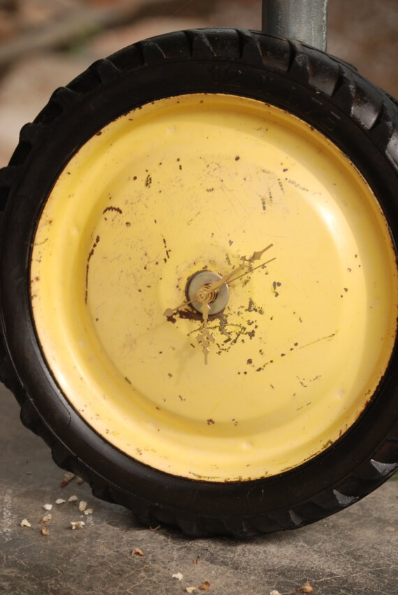 Clock Repurposed John Deere Tractor Tire