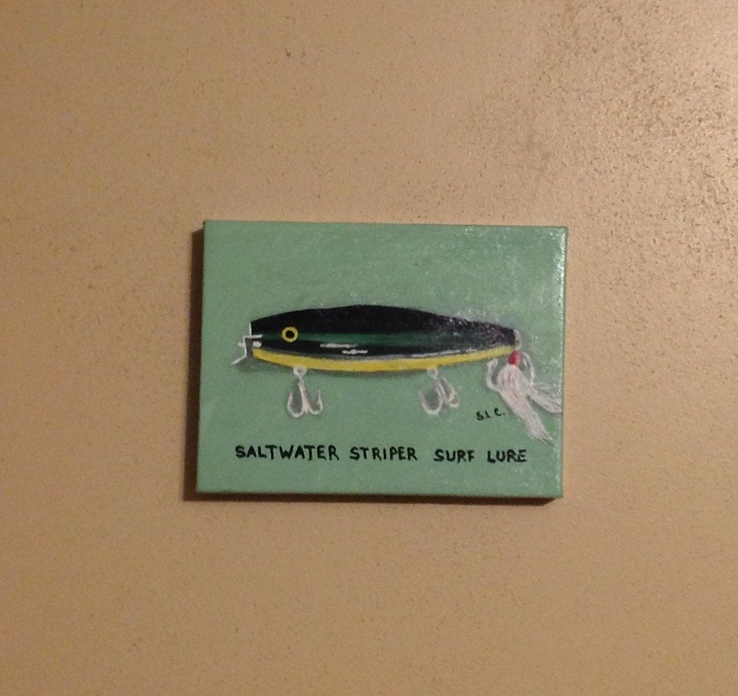 Fishing lures/antique saltwater striper by NewVisionsart on Etsy