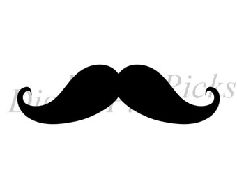 Popular items for moustache clipart on Etsy