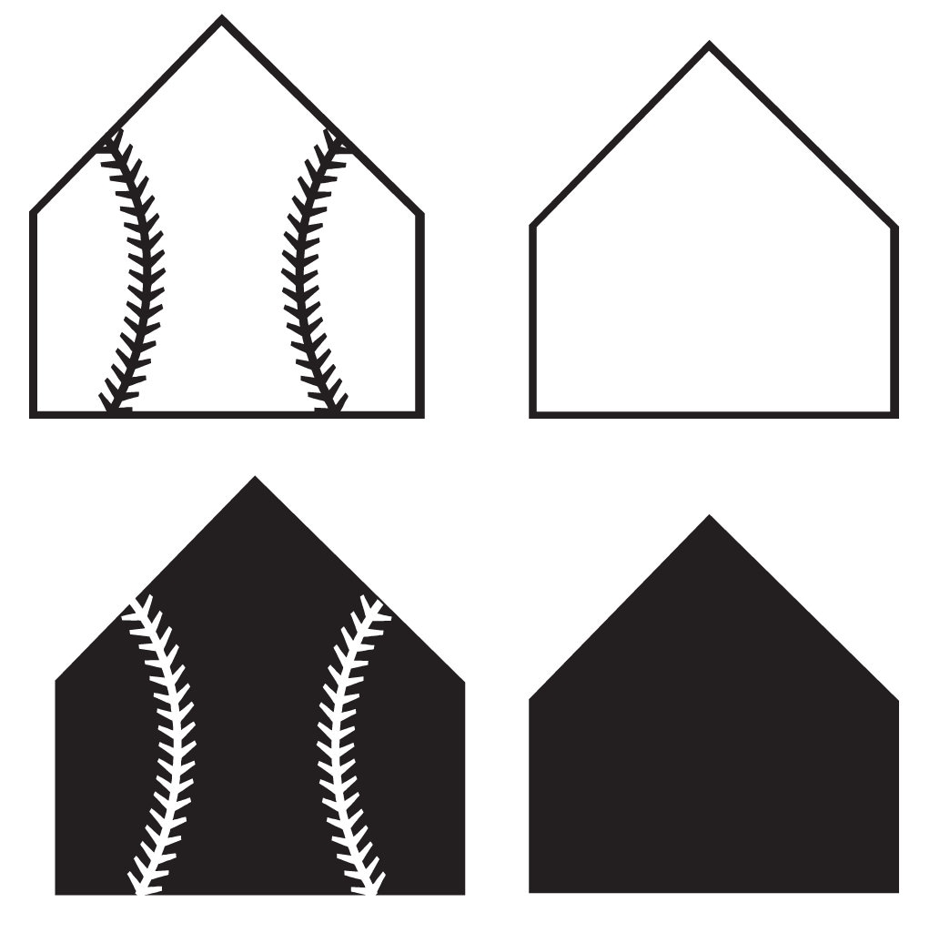 Free Free 344 Outline Home Plate Svg SVG PNG EPS DXF File