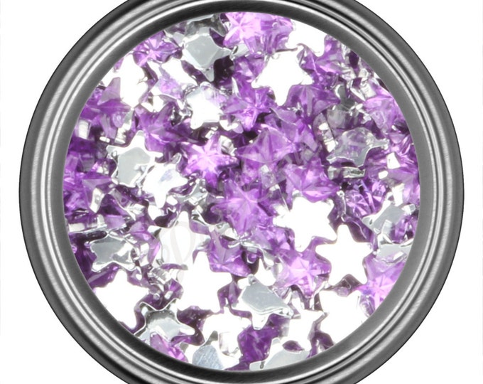 Light Purple Star Rhinestone Gems Flat Back Face Art Nail Art Scrapbook Phone Decoration 3mm