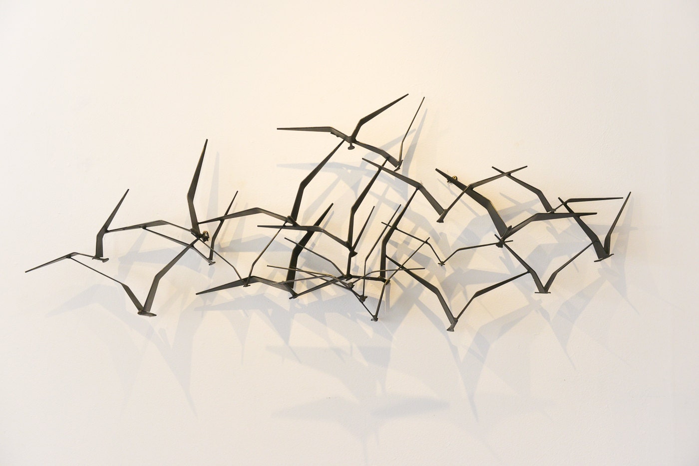 Curtis Jere Birds In Flight Metal Wall Sculpture