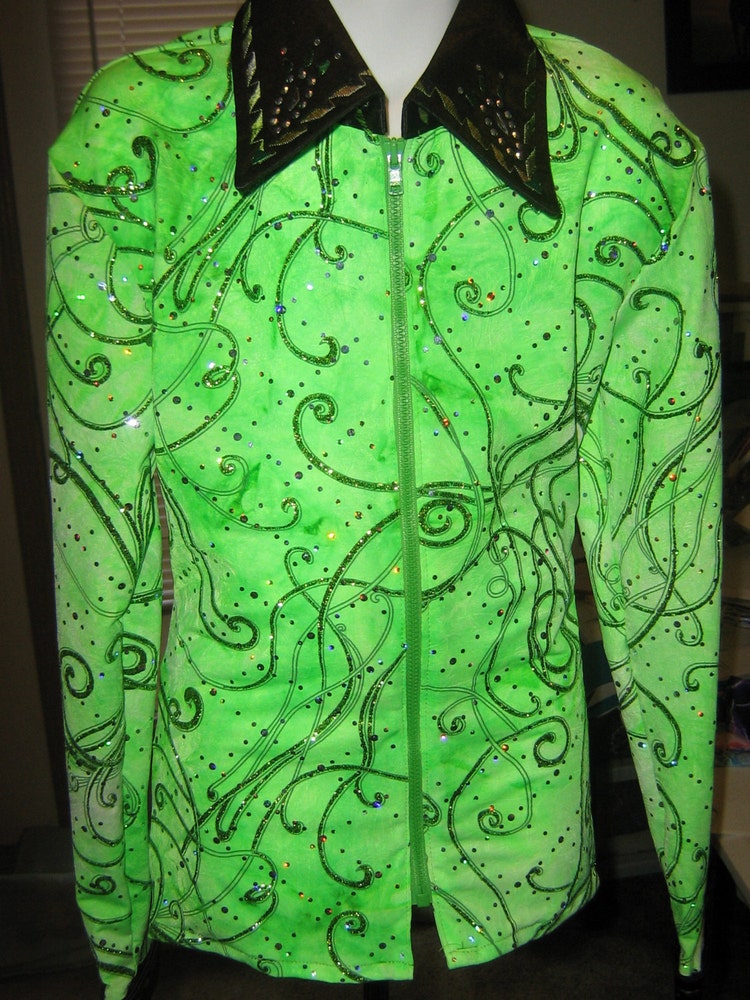 Horse show clothes Girls Youth lime green by HorseShowClothesSale