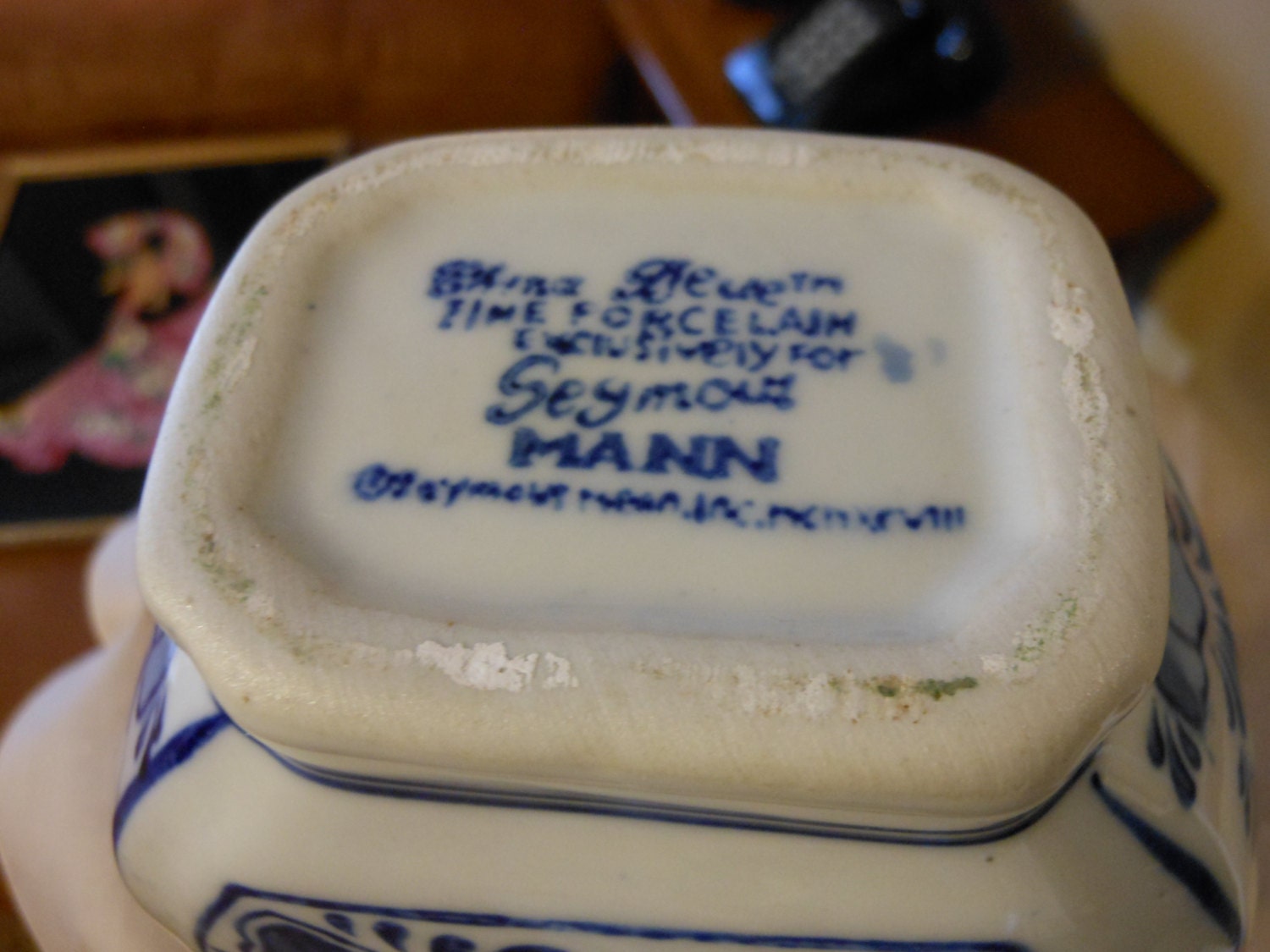 Seymour Mann China Blue Fine Porcelain Vase