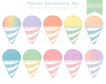 Clip Art Snow Cone Clip Art snow cone clipart etsy 50 off pastel snowcone clip art set personal commercial use
