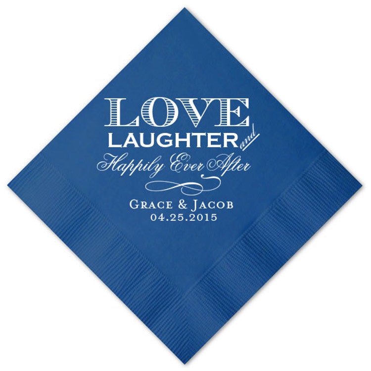 100 Personalized Napkins Personalized Napkins by MemorableWedding