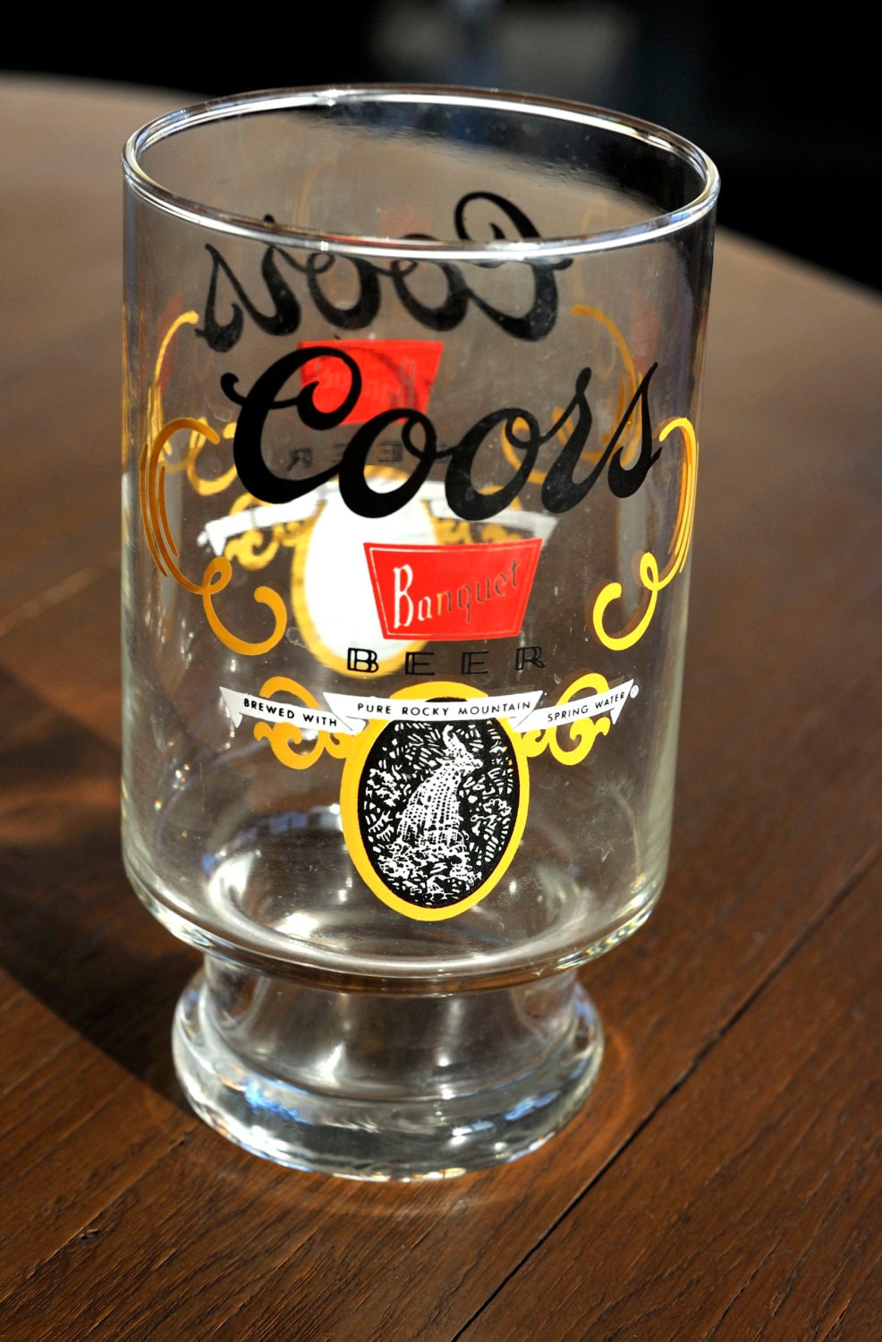 Vintage Coors Banquet Beer Large Beer Glass by