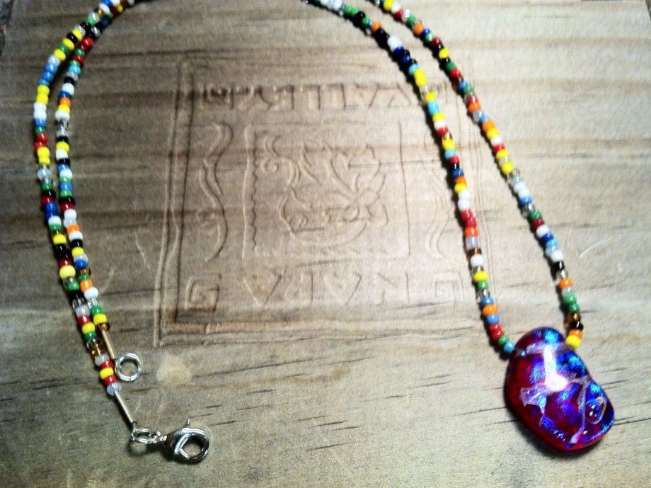 Hippie Beaded Necklace / Hippie Jewelry / by
