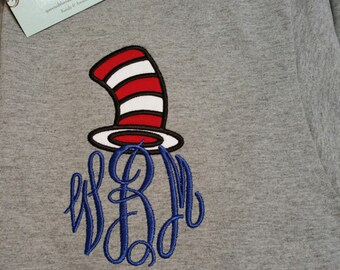 Dr Seuss themed shirt, Dr Seuss Shirt, monogrammed t-shirt