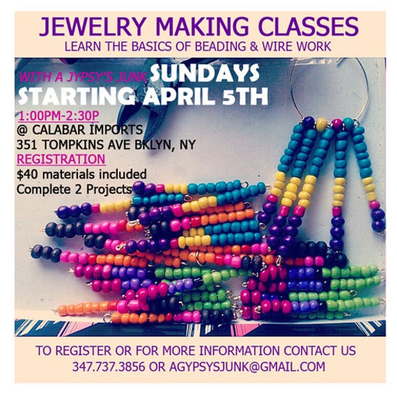 Jewelry Making Class by AJypsysJunk on Etsy