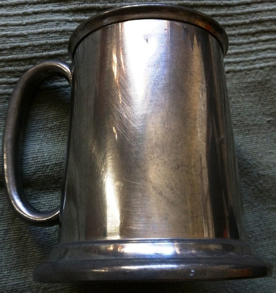 Round Handled Sheffield Pewter Tankard by TheatricalProperty