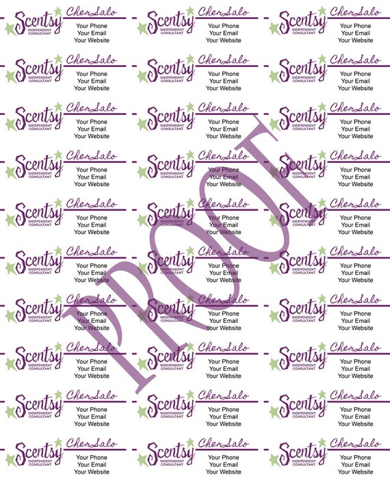 personalized scentsy brochure labels by labelsforyou on etsy