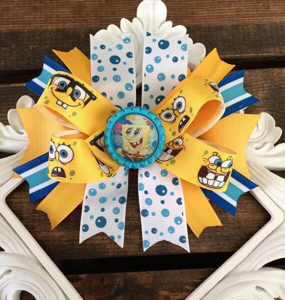 Spongebob Squarepants Hair Bow Inspired / Spongebob Square