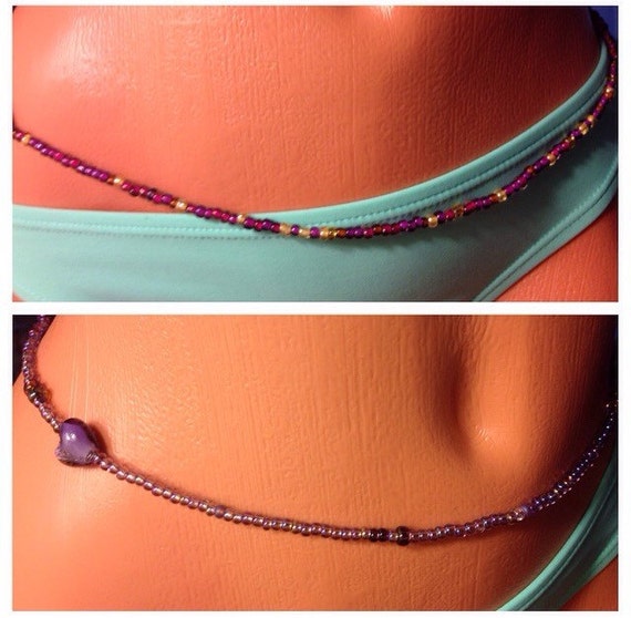 Elastic Cord Waist Beads by WaistedGems on Etsy