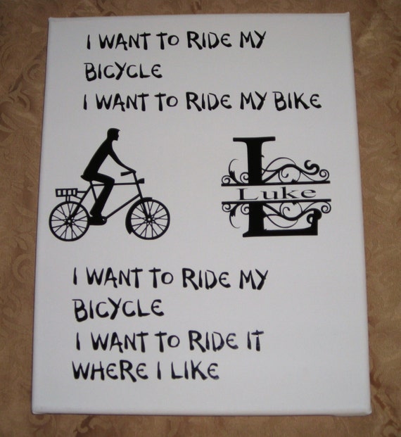I Want To Ride My Bicycle Lyrics By Queen By Creatingabuzz On Etsy