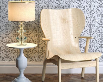 Wall Damask Stencils Heba for DIY Home Decor better than Decals Wallpaper
