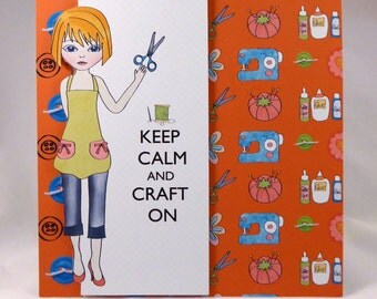 Items similar to Keep Calm and Craft On, 11x14 Print-(Grass Green ...