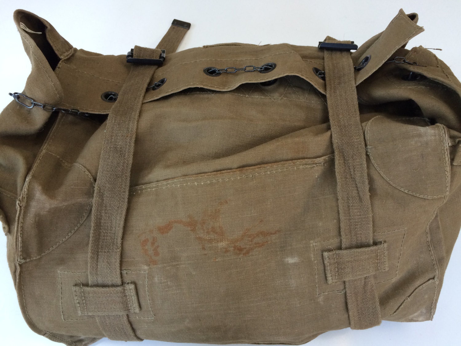 Italian Army canvas duffle bag linen authentic original