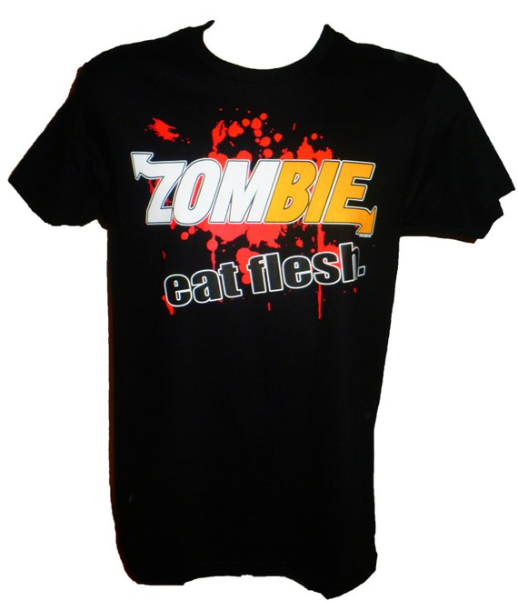Zombie Subway Eat Flesh T-Shirt Zombie Tshirts by UScustomTees