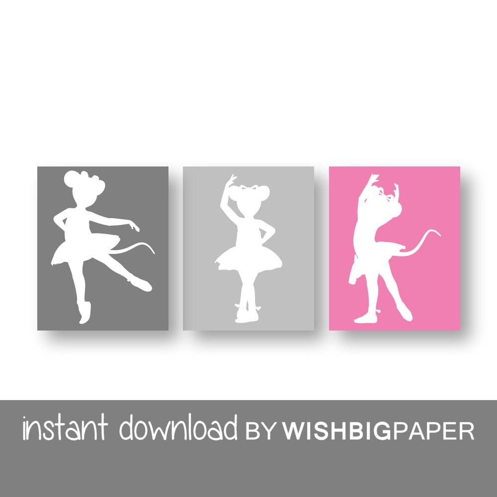 Ballerina Wall Art angelina ballerina wall art print-set of three 3 Ballerina Wall Art angelina ballerina wall art print-set of three 3