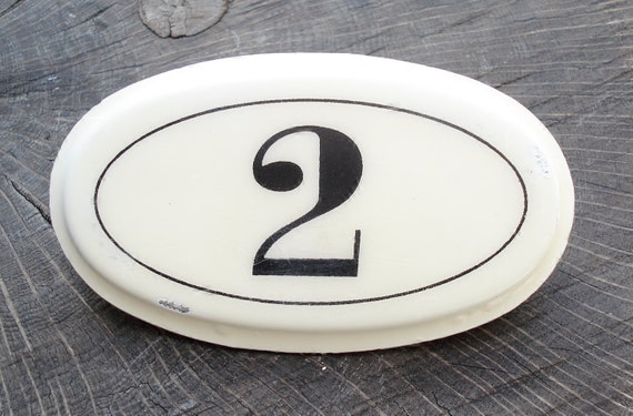 House Plaque 2 Number house  Sign enamel french French   numbers Steel ~ Wine Enamel vintage Metal Vintage