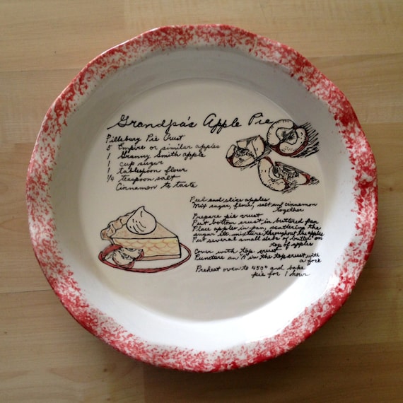 CUSTOMIZED PIE PLATE Personalized by MineByDesignStudio on Etsy