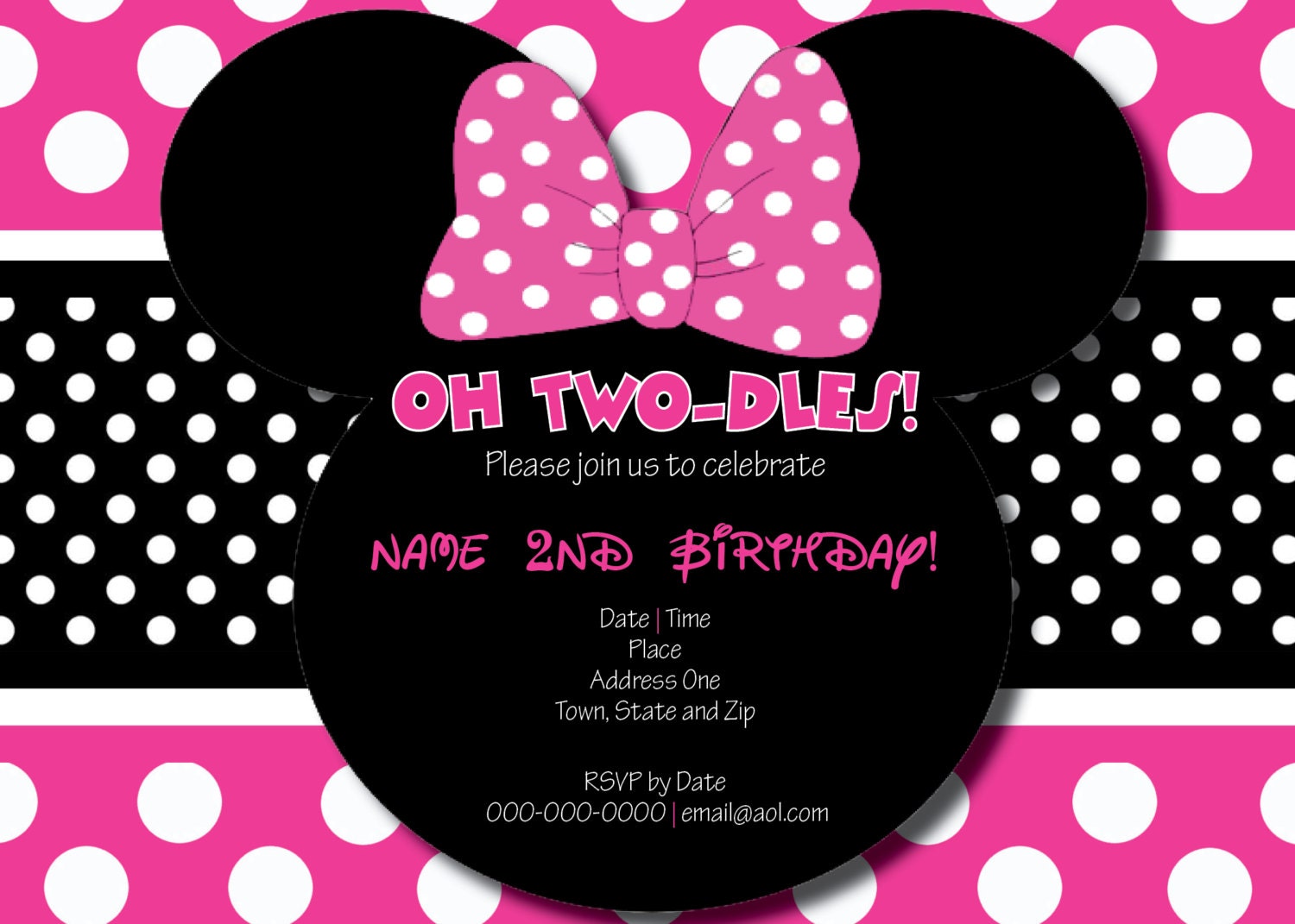 Two Dles Birthday Invitation 1