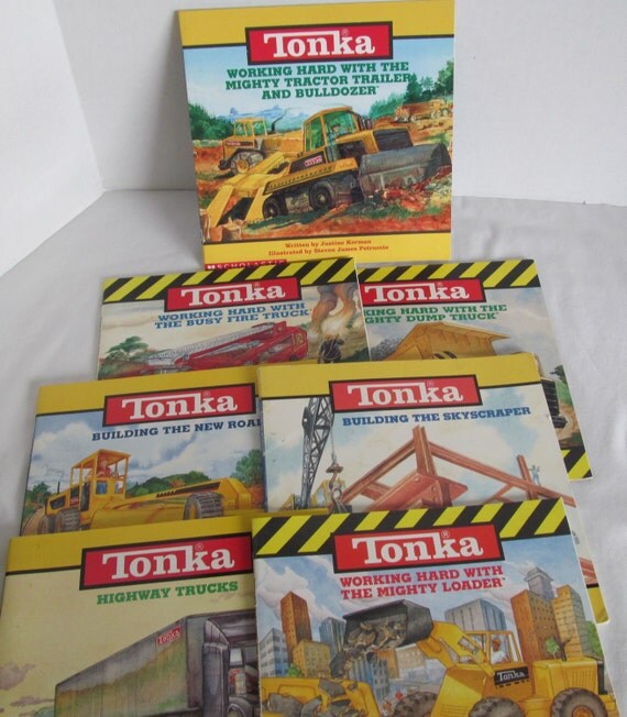 TONKA TRUCK BOOKS Set Of 7 by CellarDeals on Etsy