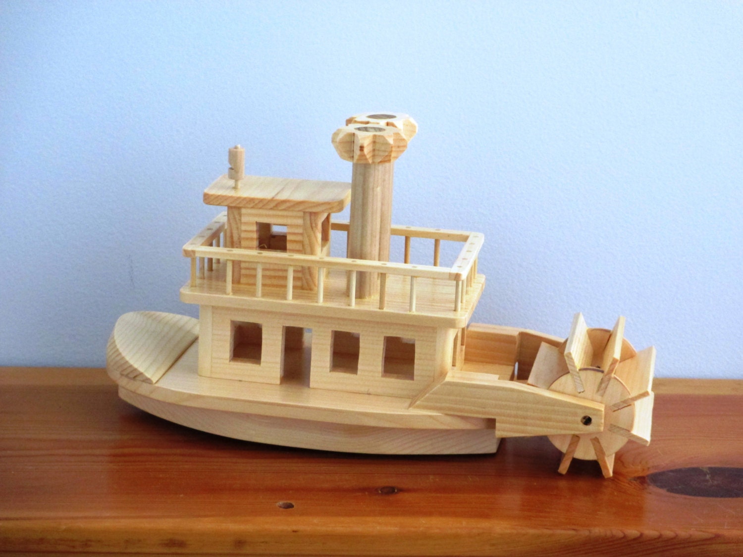 Wooden Paddle Wheel Steam Boat