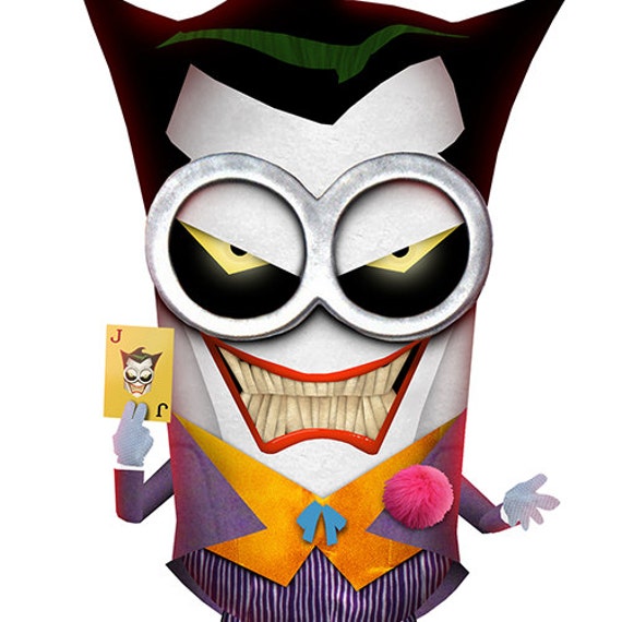  Joker  Minion  Print Batman Animated Series Character Wall 