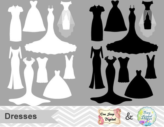 Download Digital Dress Clipart Wedding Dress Clip Art Bride Dress