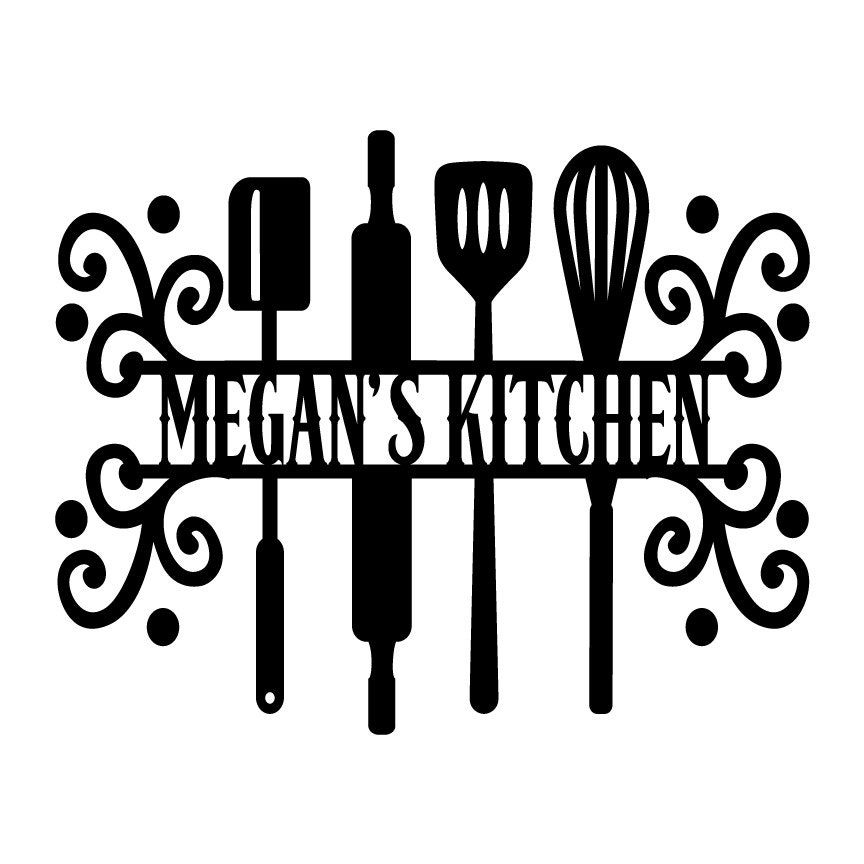 Download SVG Customizable Kitchen Utensil Split Title by MeganHardyDesigns
