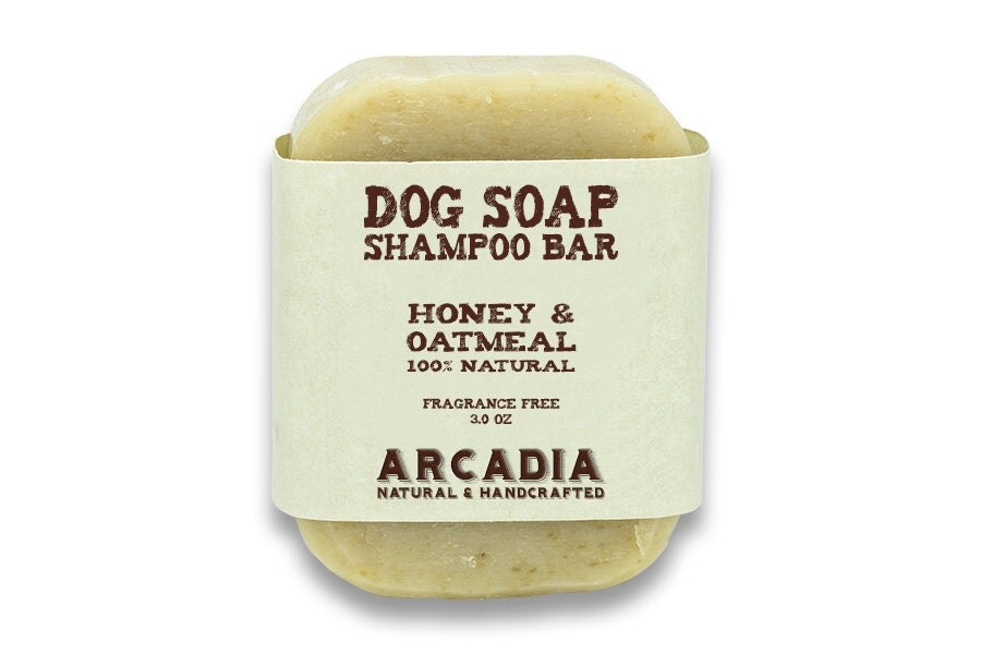 Honey & Oatmeal Dog Shampoo Bar Pet Grooming Chemical Free Dog
