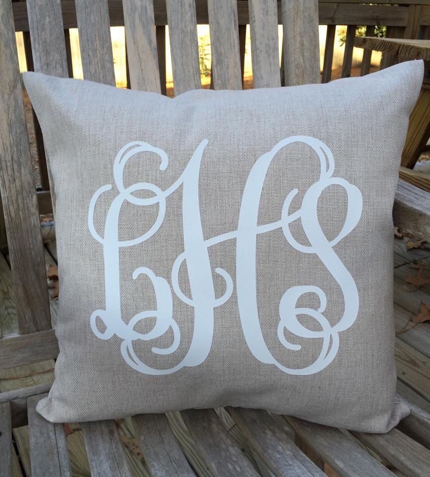 Monogrammed pillow case by LindsleyCharles on Etsy