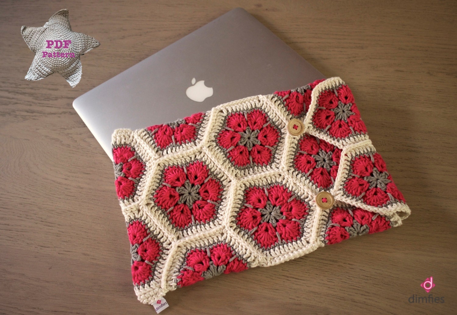 Crochet pattern Laptop / Macbook cover