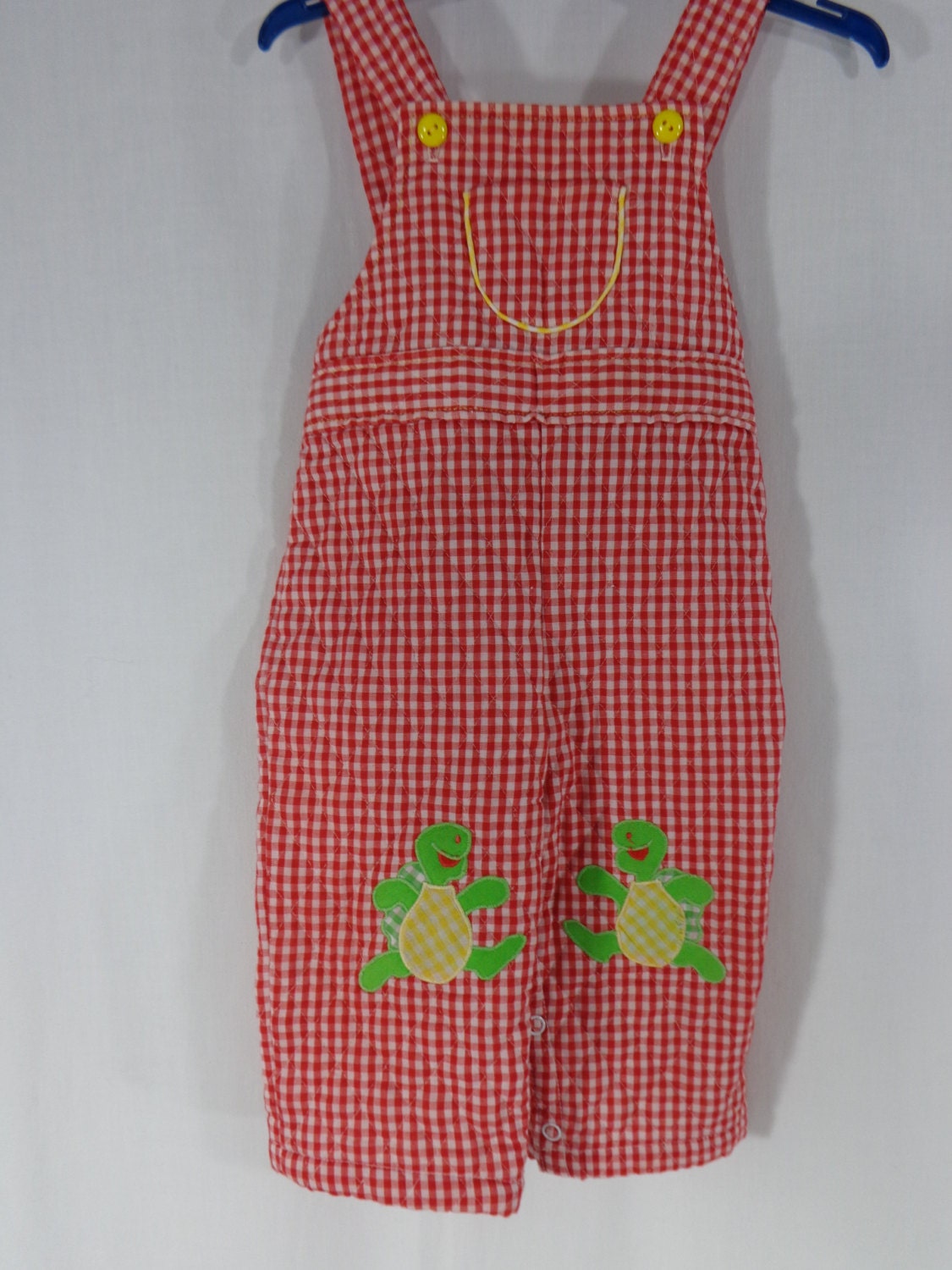 gingham overalls