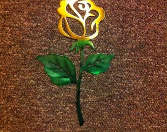 Metal Wall Flower Spring Summer Metal Wall Flower Metal Dyed Flower Metal Wall Rose
