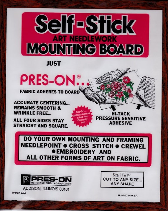 SelfStick Mounting Board for Art and Needlework. 11 x 14.