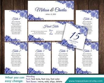 DiY Printable Wedding Seating Chart Template Instant