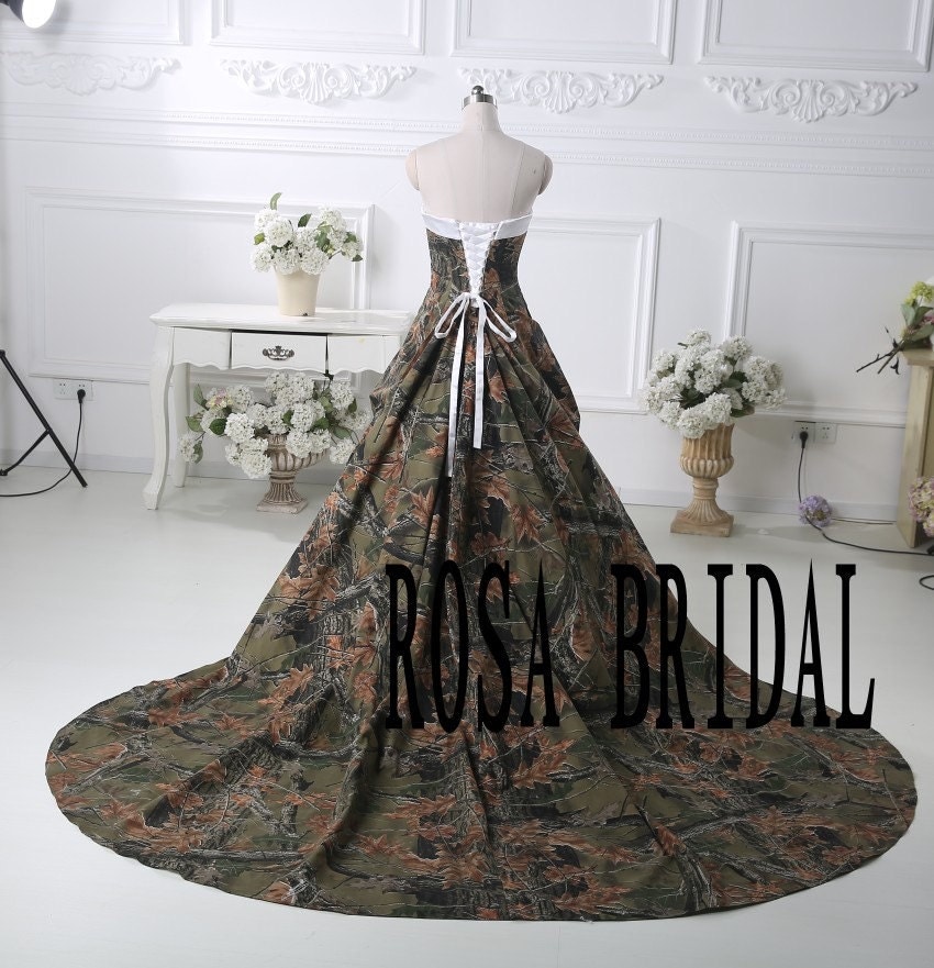 camo wedding dresses