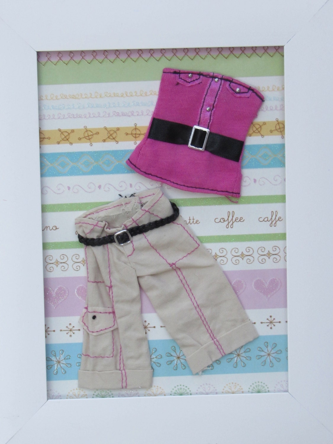 Barbie Clothes Picture Frame Girls Room by CreativeSpacesbyGina