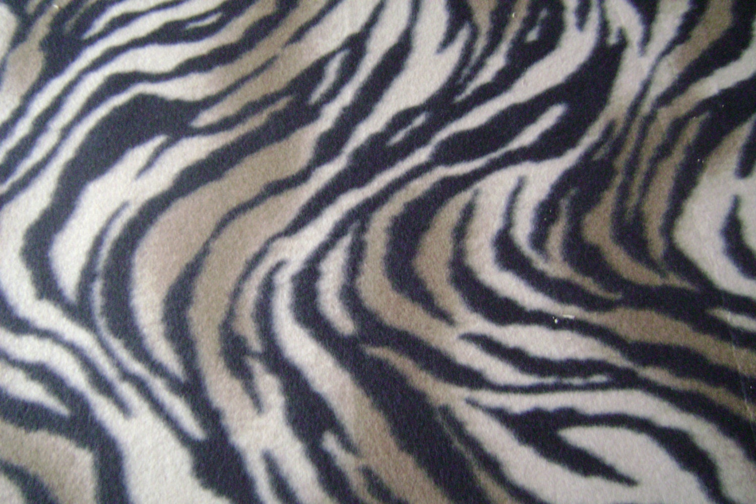 Zebra Print Fleece Fabric by the yard