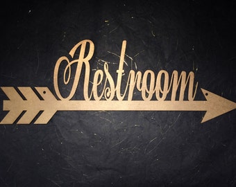 Bathroom Sign Etsy restroom arrow sign | etsy Bathroom Sign Etsy restroom arrow sign | etsy