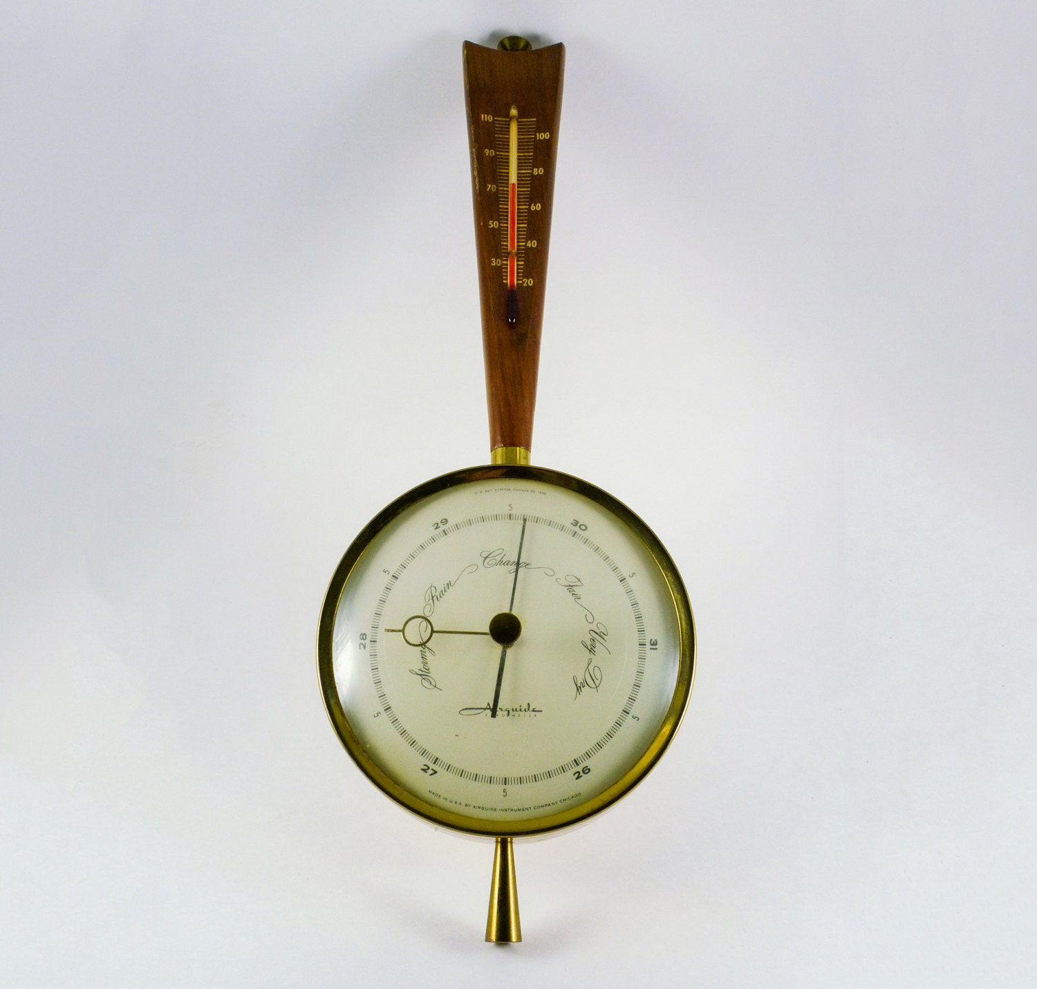 Mid Century Airguide Thermometer Barometer by VelvetWillows