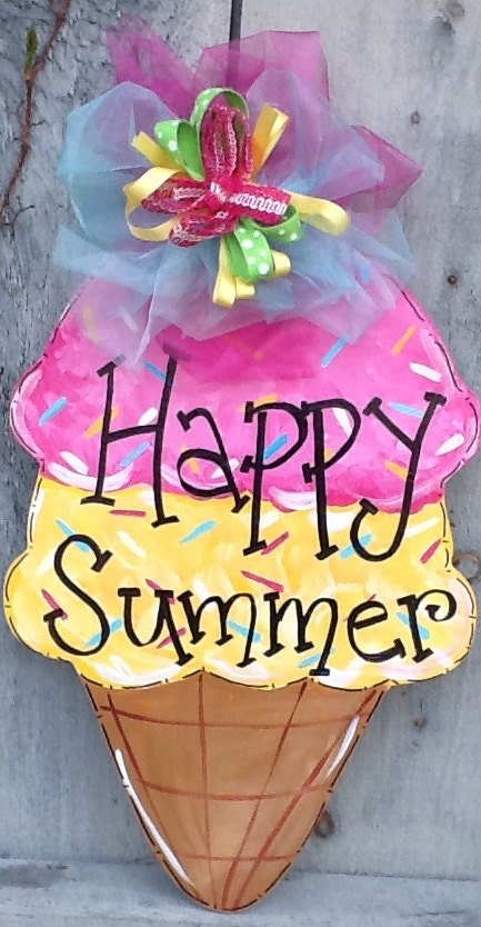 Happy summer, welcome summer, sweet summer door hanger, happy summer door sign, happy summer door hanger, summer door hanger