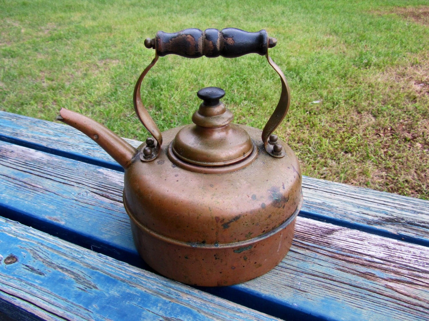 Antique Simplex Copper Whistling Kettle Made in England