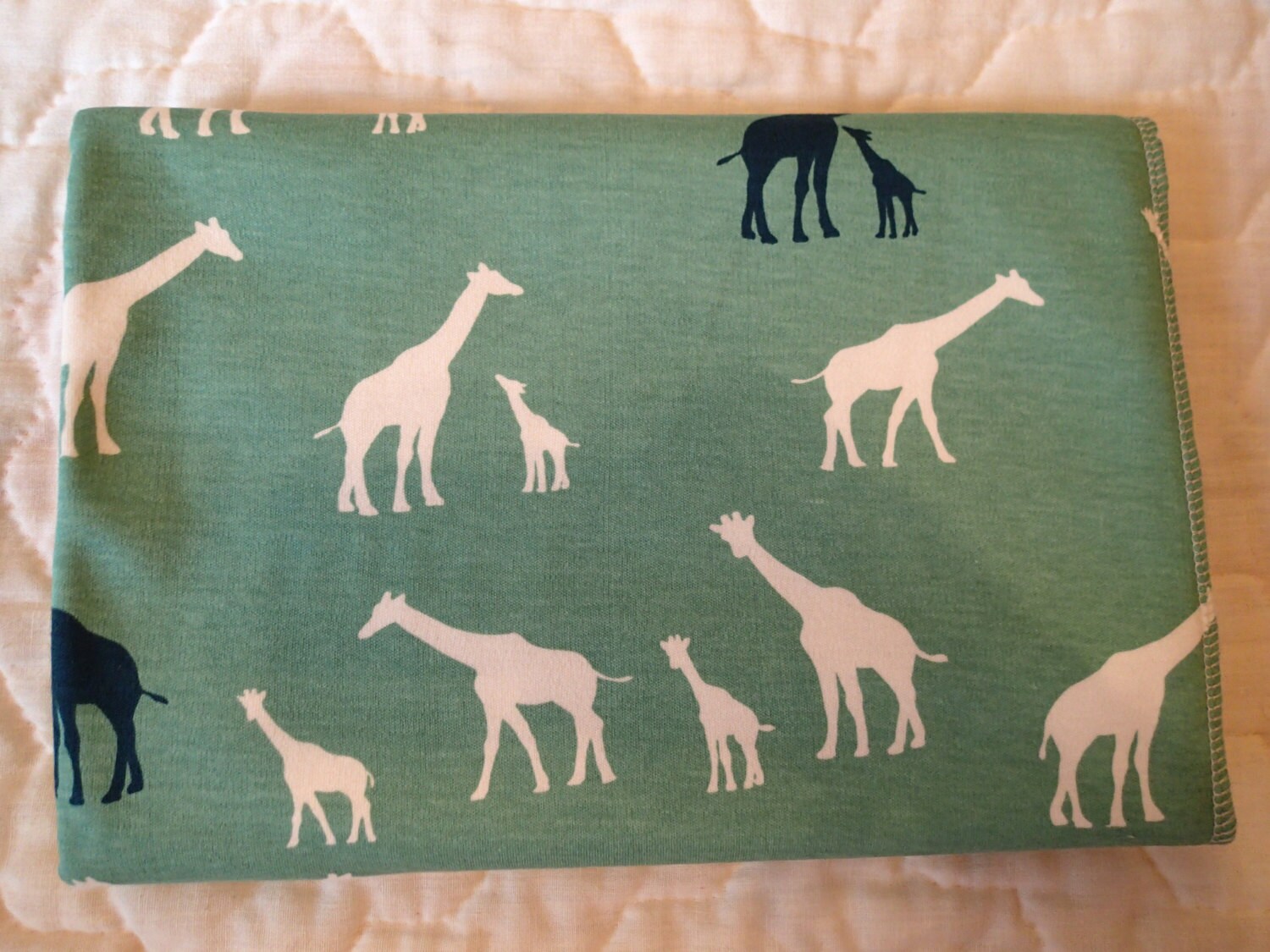ORGANIC Baby Blanket Giraffe Family Unisex Swaddle Crib