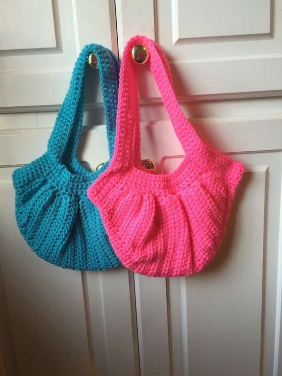 Small Fashion Purses for Little Girls Crochet Blue and Pink