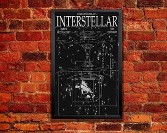 Interstellar Movie Poster - Tesseract & Wormhole Illustration Bitcoin Accepted